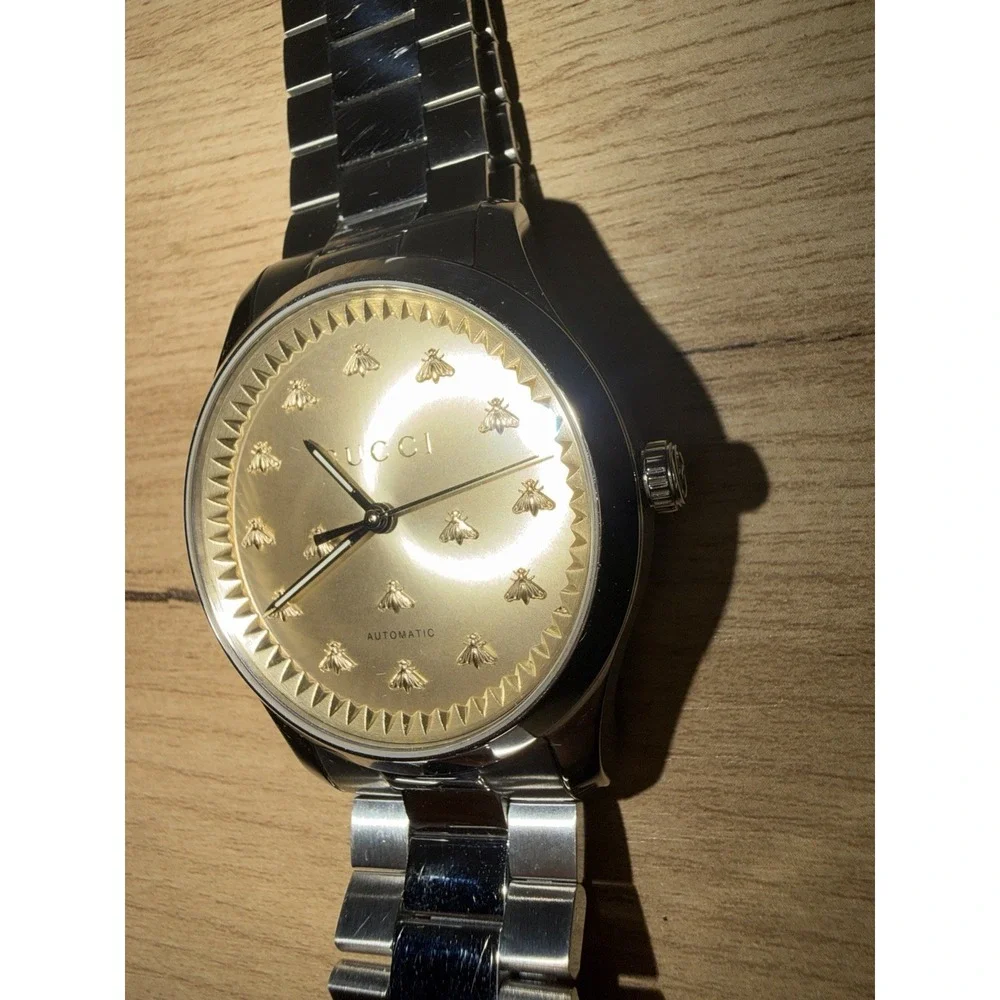 Gucci G-Timeless Automatic Bee Dial 38mm Swiss Made Men's Watch Excellent